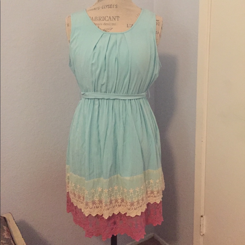 👉BOGO Free👈 Poema Dress with Double Lace Hem